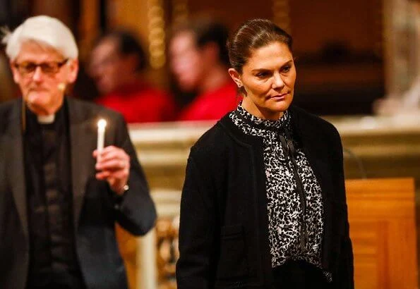 Crown Princess Victoria attended a memorial service at Stockholm Cathedral, held to honor those who died in the downed airplane in Iran