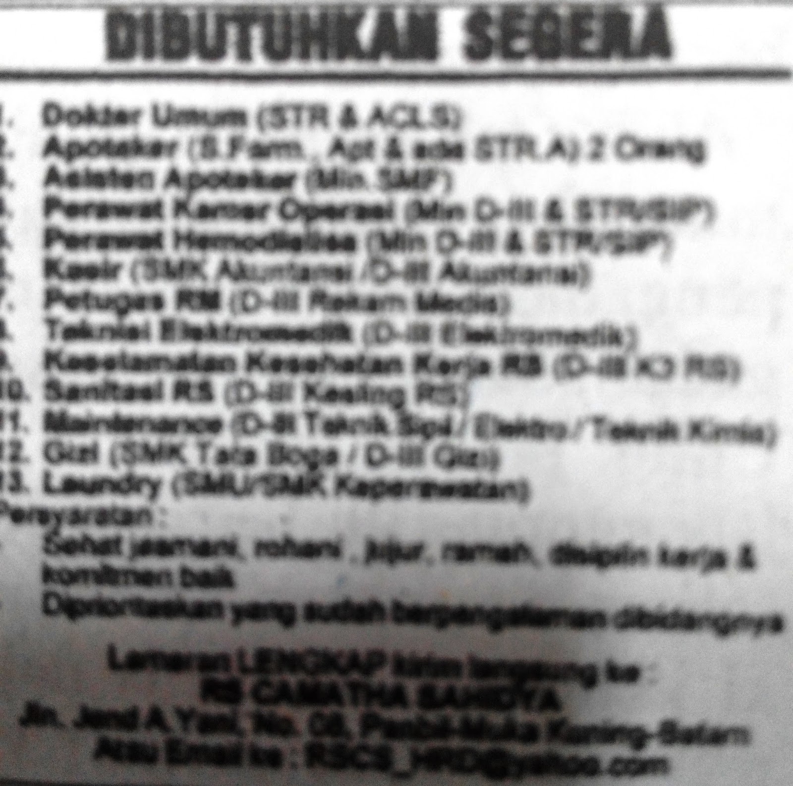 Lowongan Kerja 2015 Batam Tgl 30092015 Arreza