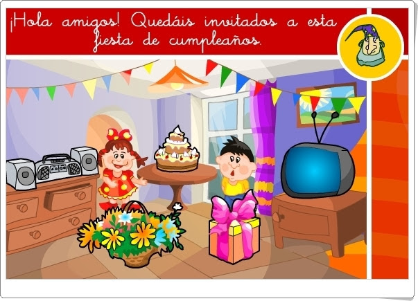 "Fiesta de cumpleaños" (Juegos sobre los sentidos del cuerpo humano)