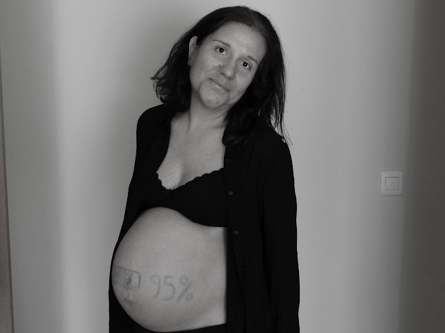 Fotos a los 8 meses y medio de embarazo de Celia