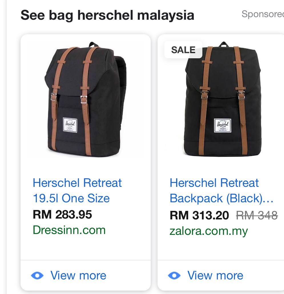 harga beg herschel