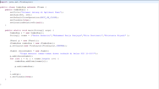 Pengenalan Java Basic: Pemrograman Visual