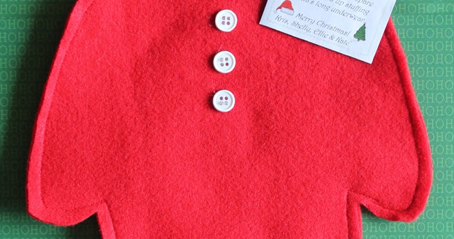 The Craft Patch: Santa's Long Underwear Christmas Neighbor Gift Idea