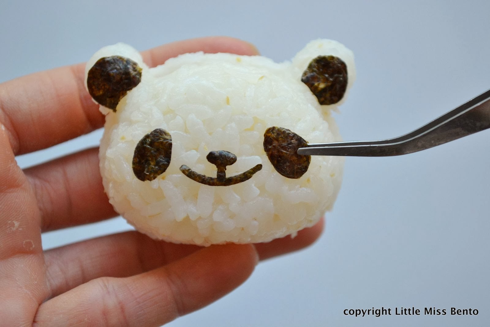 Tutorial for Panda Onigiri Set for Bento - Little Miss Bento