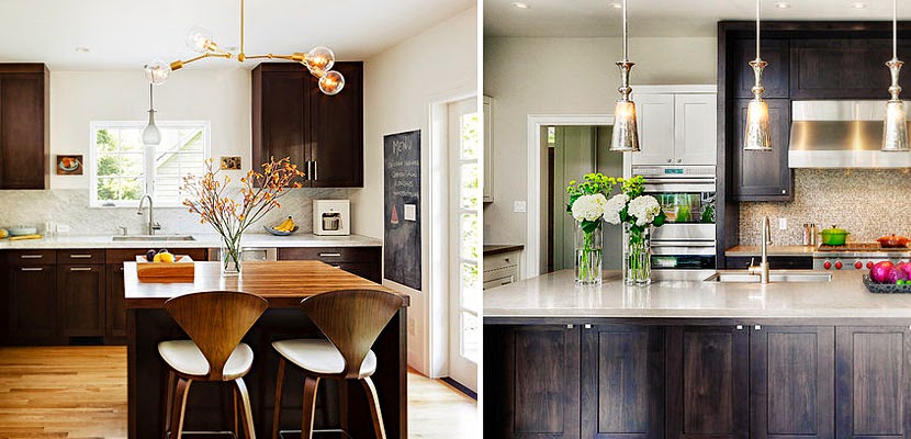 Marzua: Muebles de cocina en maderas oscuras