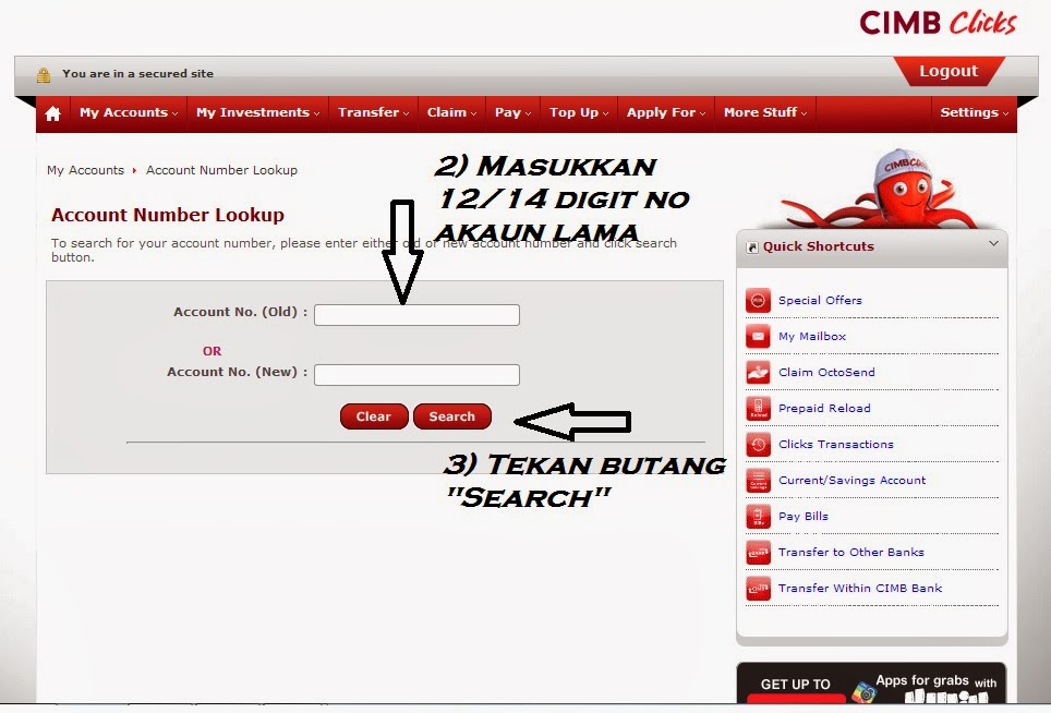 Salinan Maklumat Akaun Bank Cimb