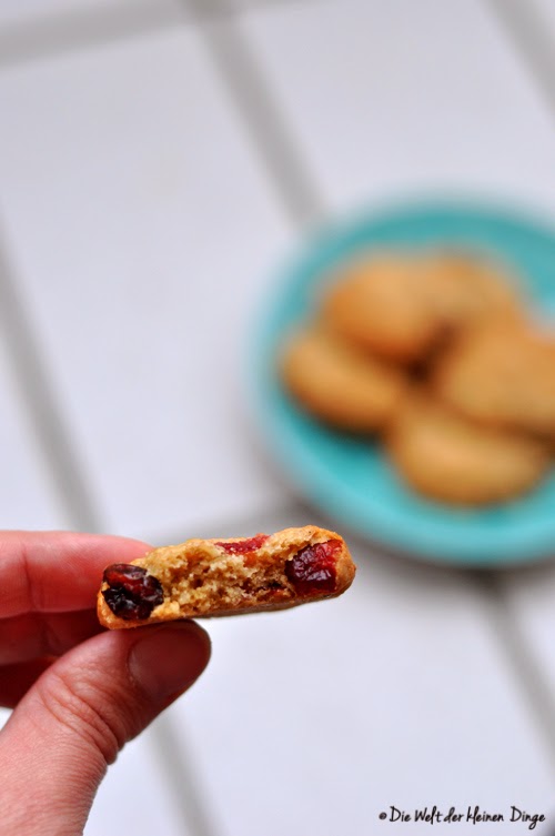 Die Welt der kleinen Dinge: Haferflocken-Cranberry-Cookies mit weißer ...