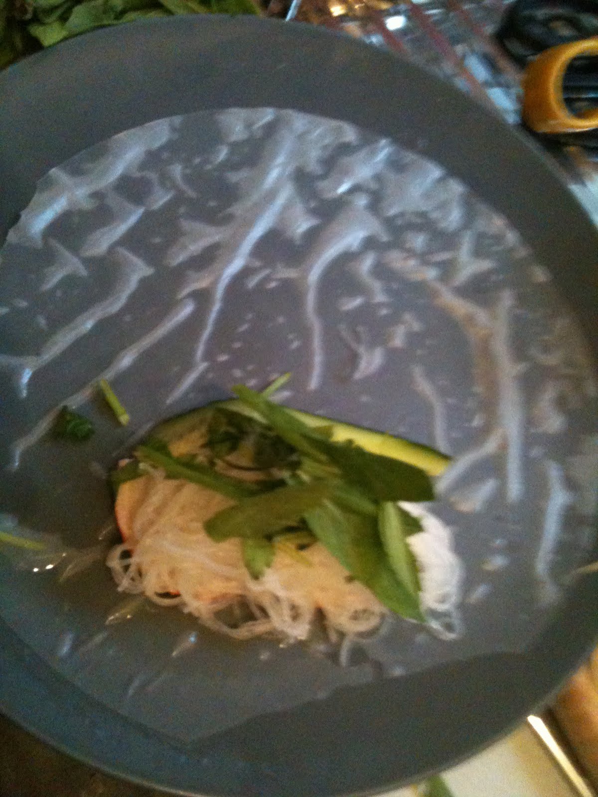 Easter love Prawn rice paper rolls with Peanut dipping sauce