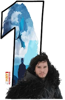 Abecedario GoT Jon Snow. GoT Jon Snow Alphabet.