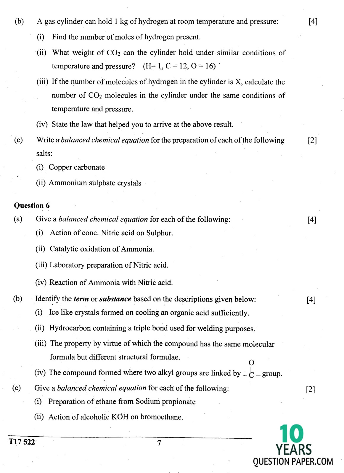 icse 2017 class 10th chemistry science paper 2 question paper icse 2017 class 10th science chemistry paper 2 question paper