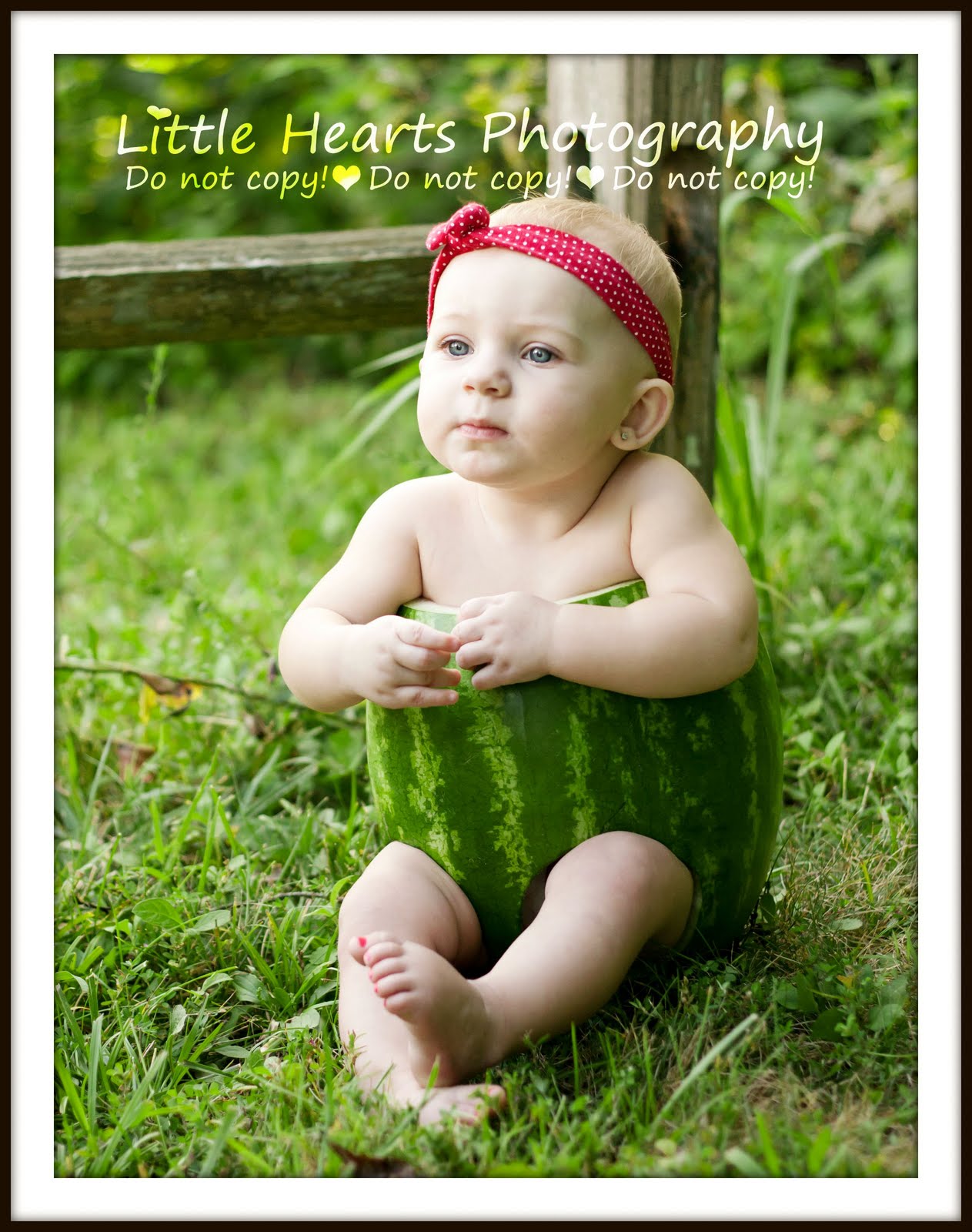 Little Hearts Photography 9 Month Old Watermelon Baby