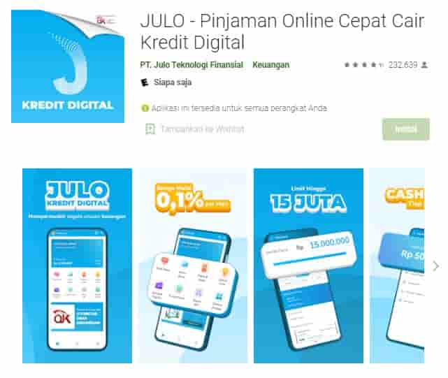JULO – Pinjaman Online Cepat Cair Kredit Digital