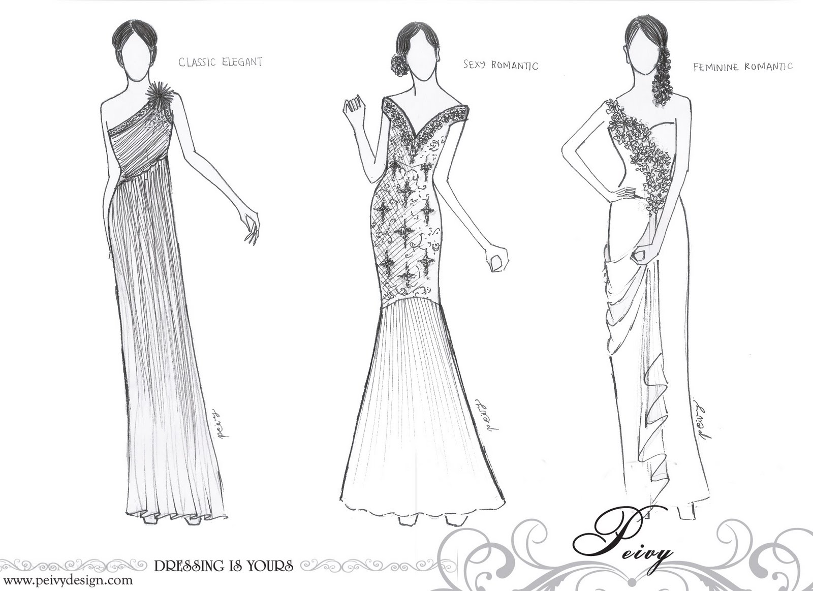 Design Sketch Dress Keluarga Pengantin Peivy Design Oleh Peivy Design Sketch Dress Keluarga Pengantin Peivy Design Oleh Peivy