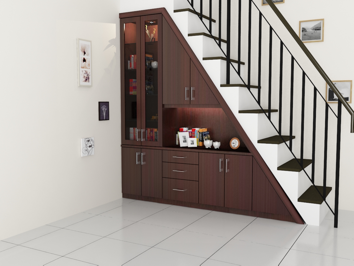 Lemari bawah tangga dian interior design for Siti di interior design