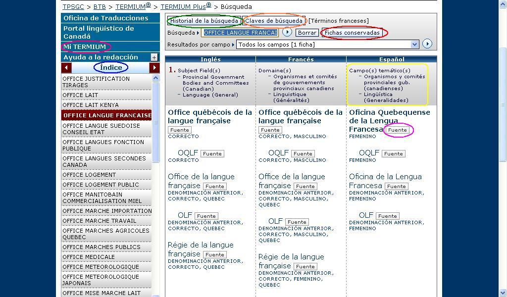 Termium Plus Exemple – énumération horizontale ou verticale (majuscule ...