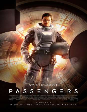 Poster Of Passengers 2016 English 500MB BluRay 720p ESubs HEVC Free Download Watch Online Downloadhub.in