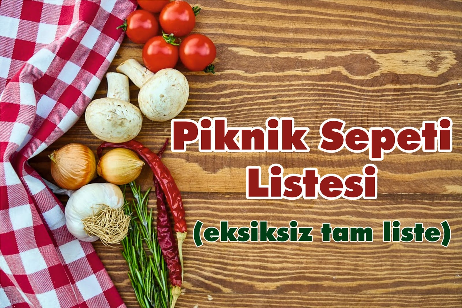 piknik malzemeleri listesi tam liste