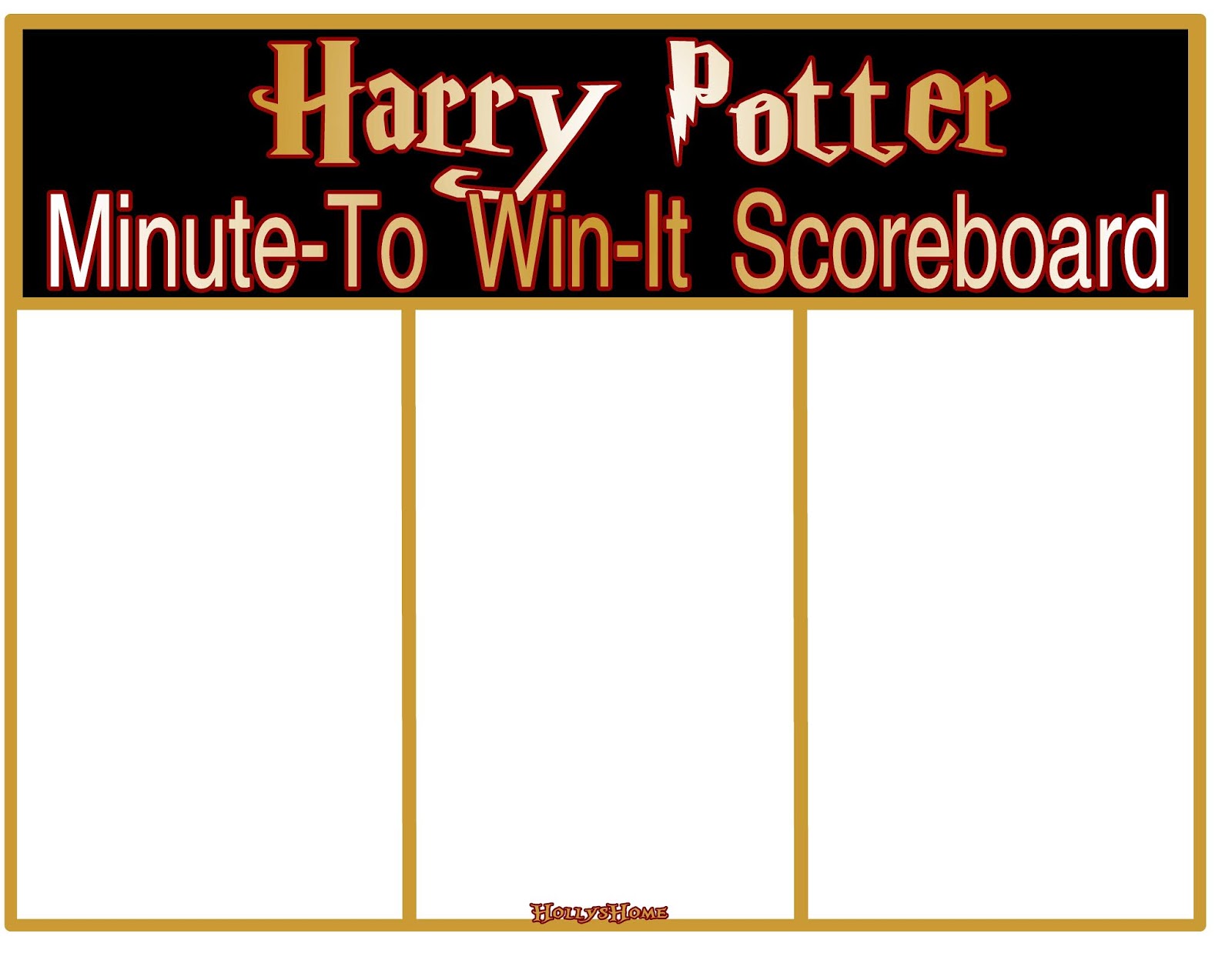 HollysHome Family Life: Harry Potter Minute to Win it Games