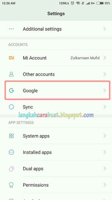 Cara Menghapus Akun Google Di Android