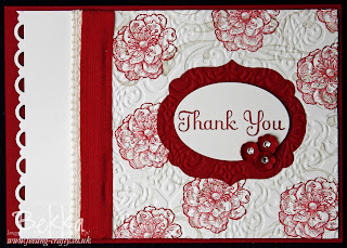 Lovely Thank You Card by Bekka featuring the Everything Eleanor Stamp Set from Stampin' Up!  visit www.feeling-crafty.co.uk for all your Stampin' Up! needs
