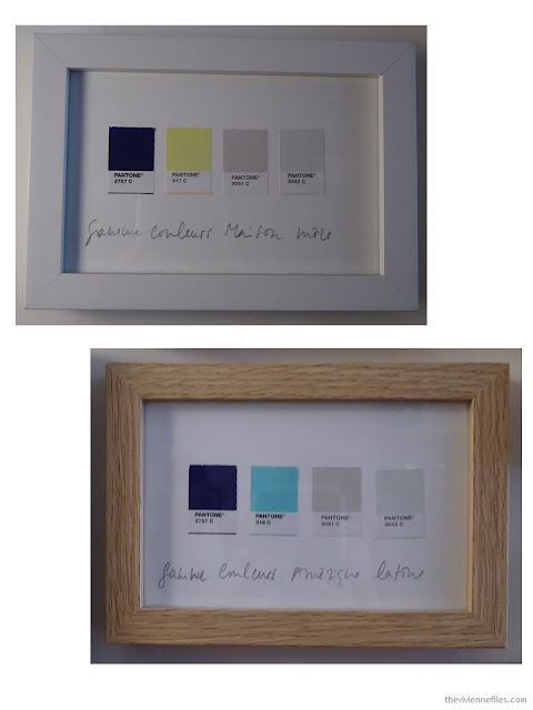 framed Pantone swatches in a coffee shop in Paris October 2017 framed Pantone swatches in a coffee shop in Paris October 2017