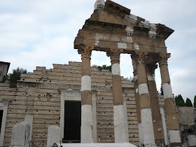 Roman ruins are a feature of the city of Brescia