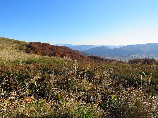 Widok w stronę przełęczy Beskid. Widok w stronę przełęczy Beskid.