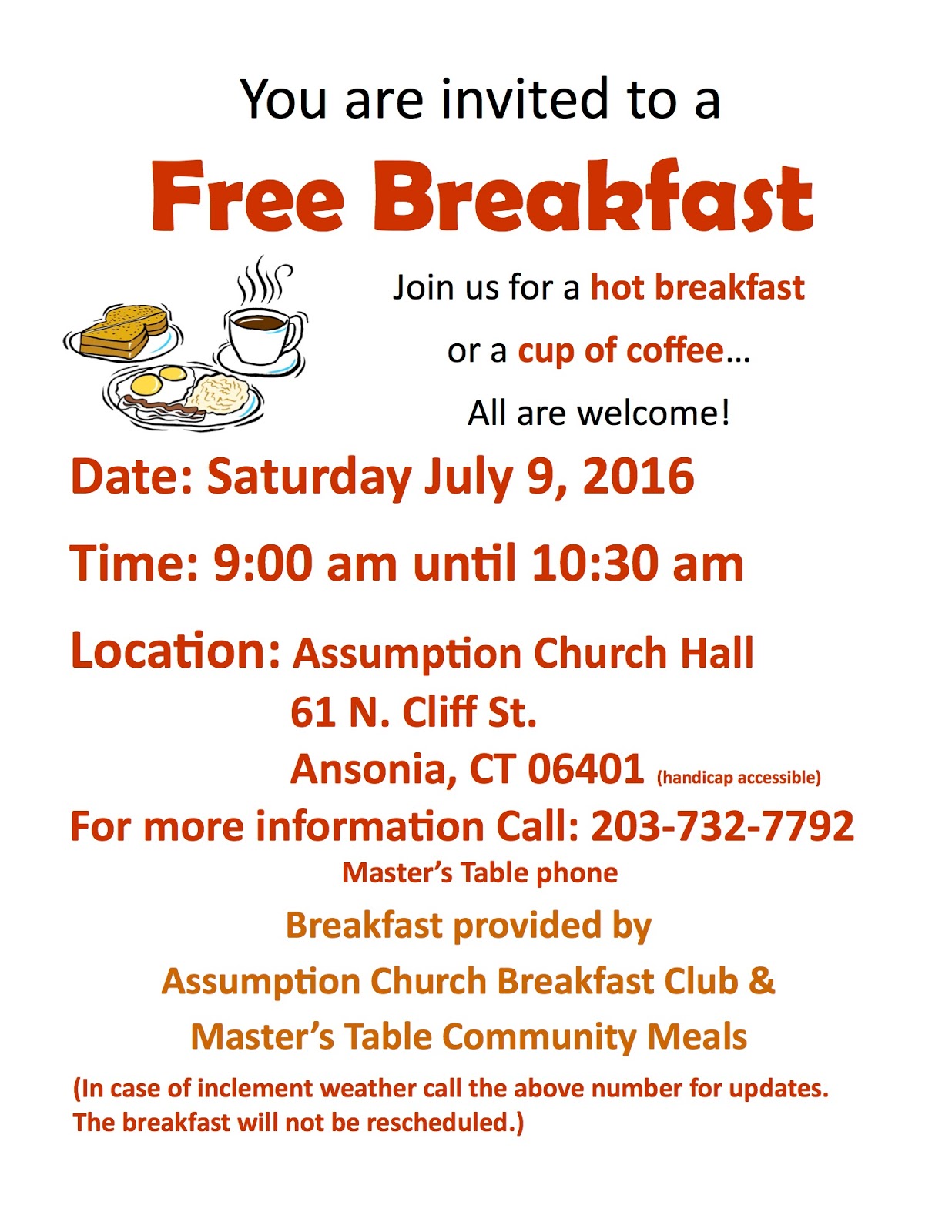 the valley voice community breakfast planned july 9 in ansonia community breakfast flyer