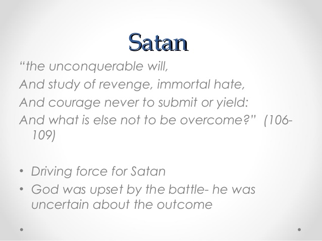 English Literature : Discuss the Character of "Satan"in Paradise Lost