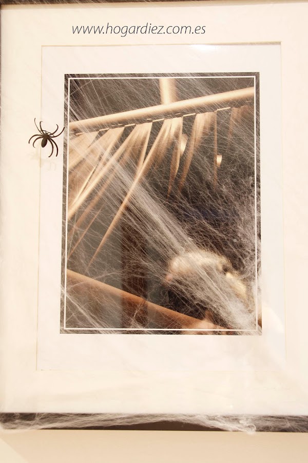 Halloween cuadro con tela de araña