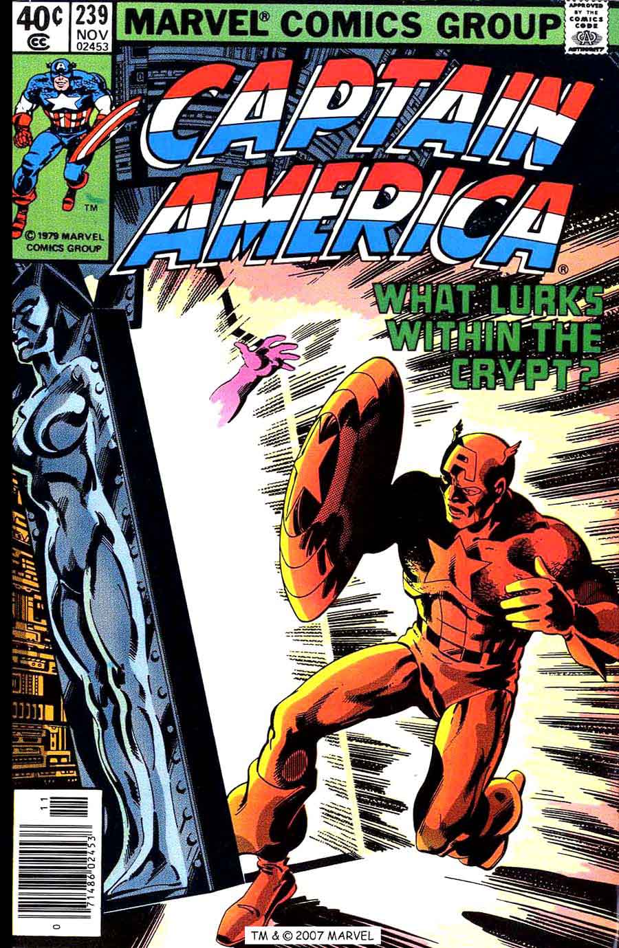 Captain America #239 marvel 1970s bronze age comic book cover art by John Byrne