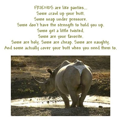 Friends are like panties...