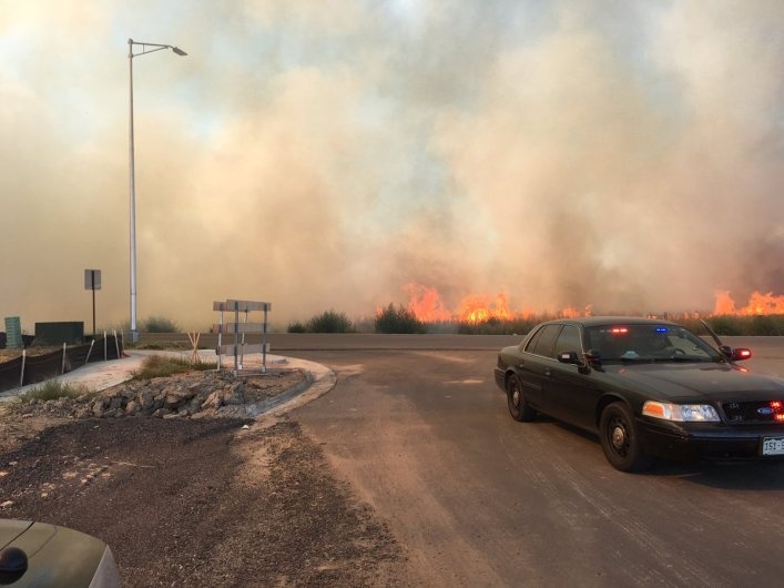 Wildland fire in Thornton threatens structures; several agencies