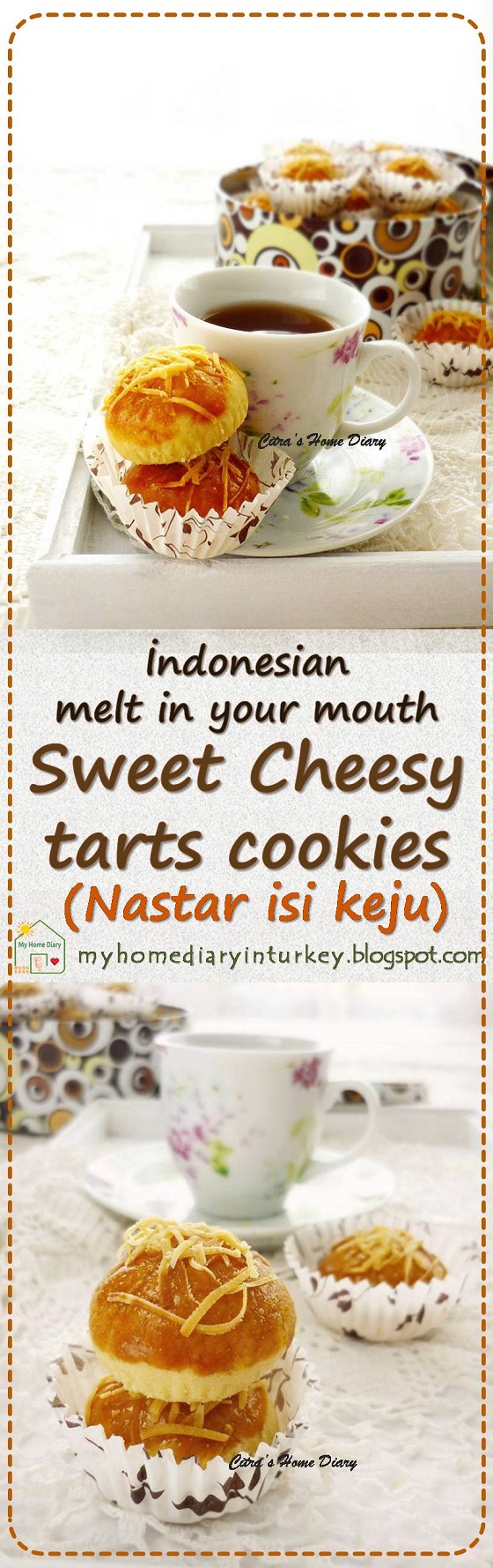 Nastar isi keju / Cheesy tarts cookies~melt in your mouth | Çitra's Home Diary. #nastarkeju #resepnastarklasik #pineappletart #bestcookiesrecipe #indonesiancookies #Indonesiannastar #Indonesischkoekjes #koekjes #ananaskurabiye #nastar #pineappletartcookies #cheesycookies #nastarkeju #kuelebaran