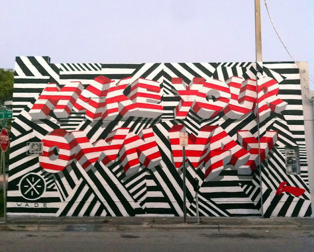 "Make Your Own Way" New Street Art Piece by British Urban Artist INSA for Art Basel Miami 2013. 1