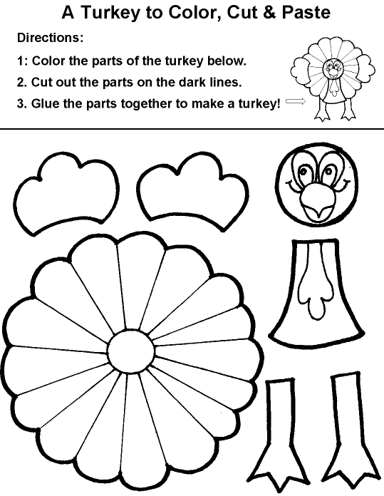 kaboose coloring pages thanksgiving meal - photo #42