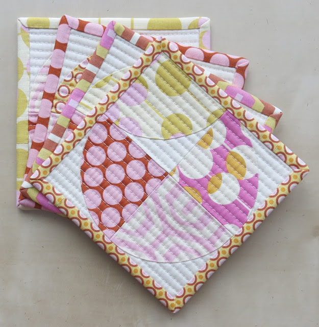 Luna Lovequilts - Quilted coasters - Set of four