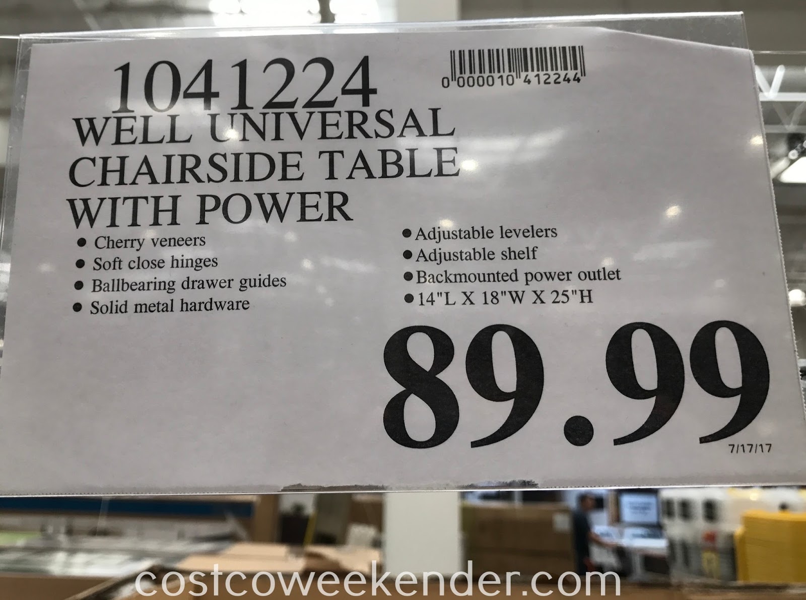 Buckingham & Christopher Well Universal Chairside Table Costco Weekender