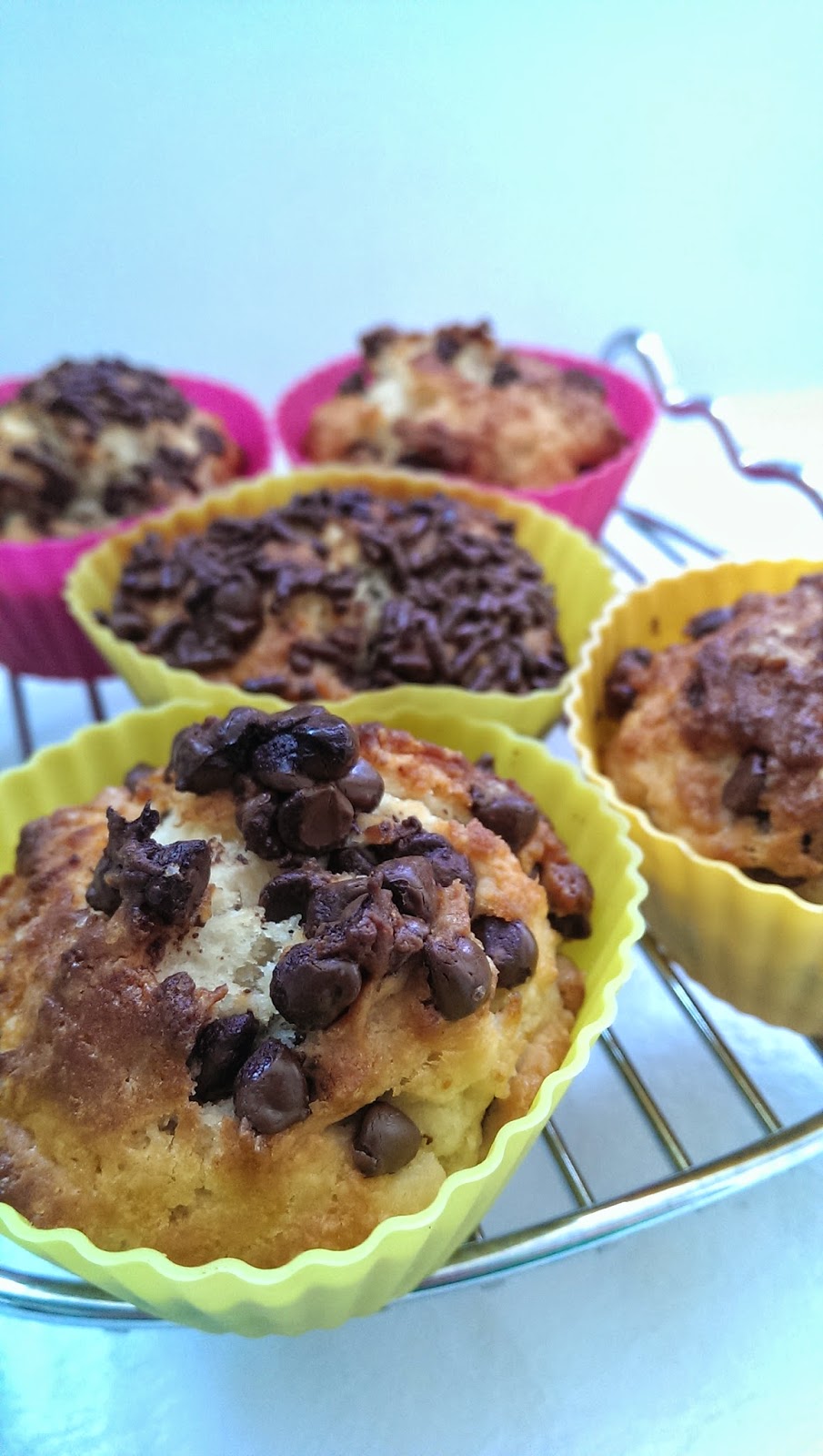 Lulumummy Air fryer chocolate chip muffins