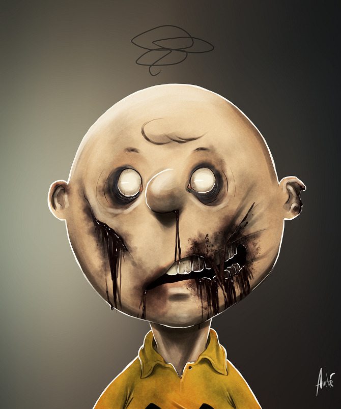 Andre de Freitas Cartoon Zombies charlie brown
