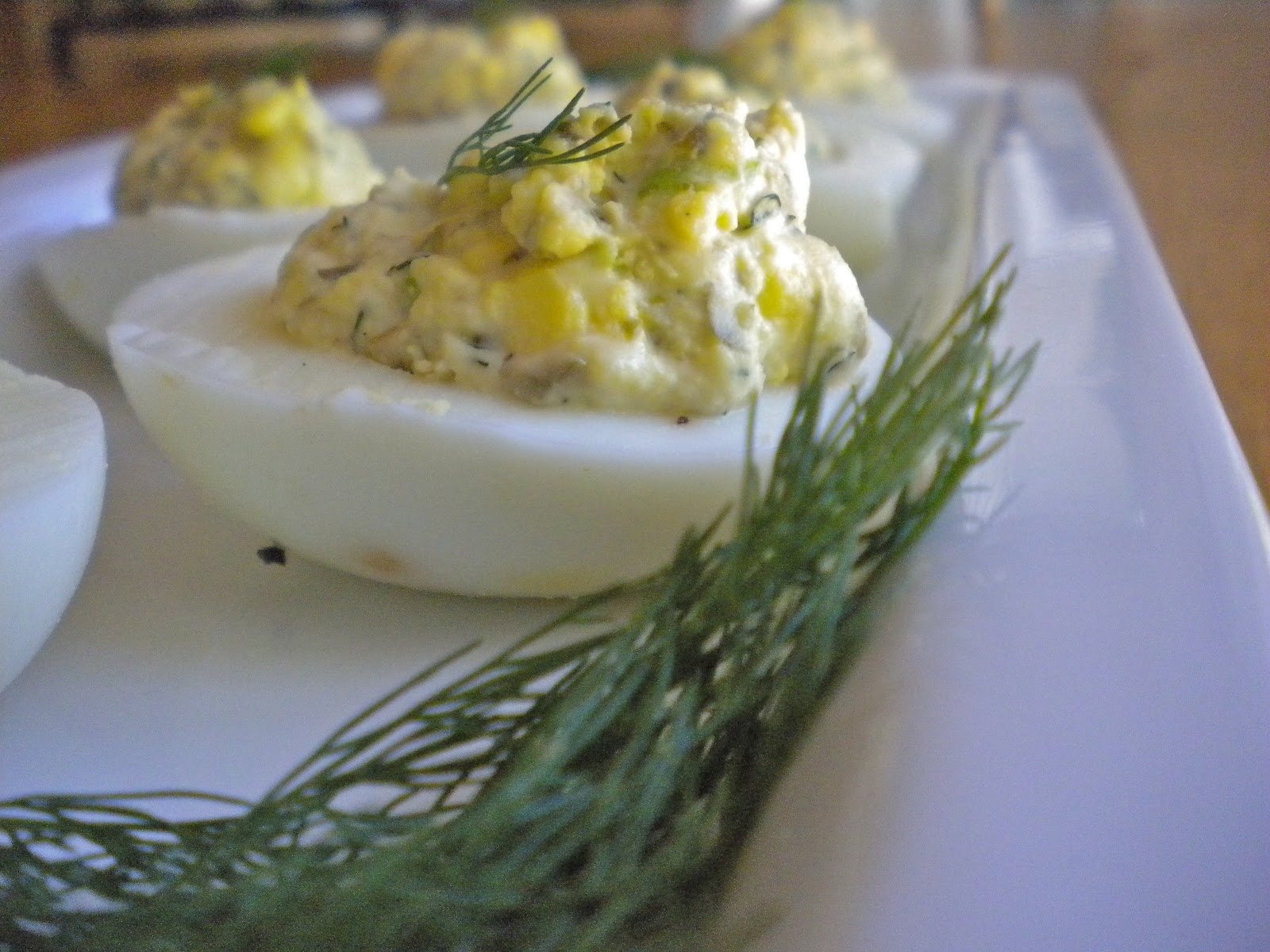 Kitchen Cactus Deviled Eggs with Capers and Dill