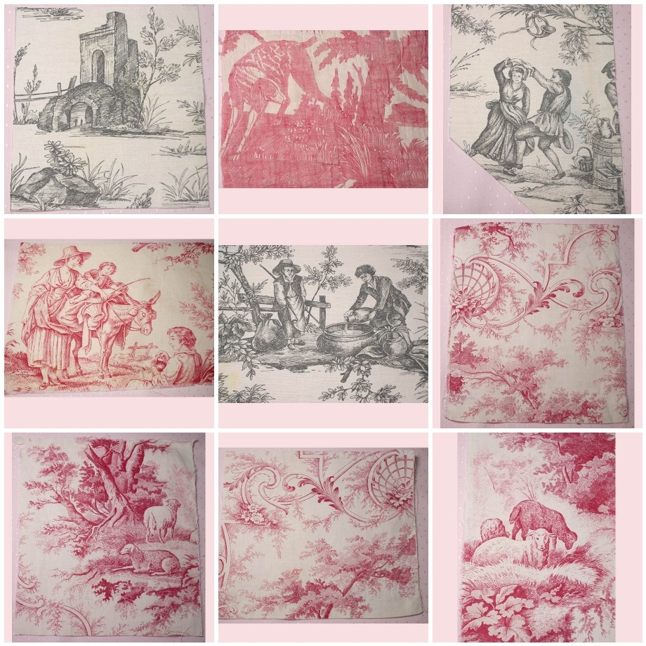 Rag Rescue Lovely Antique and vintage French toile fabric