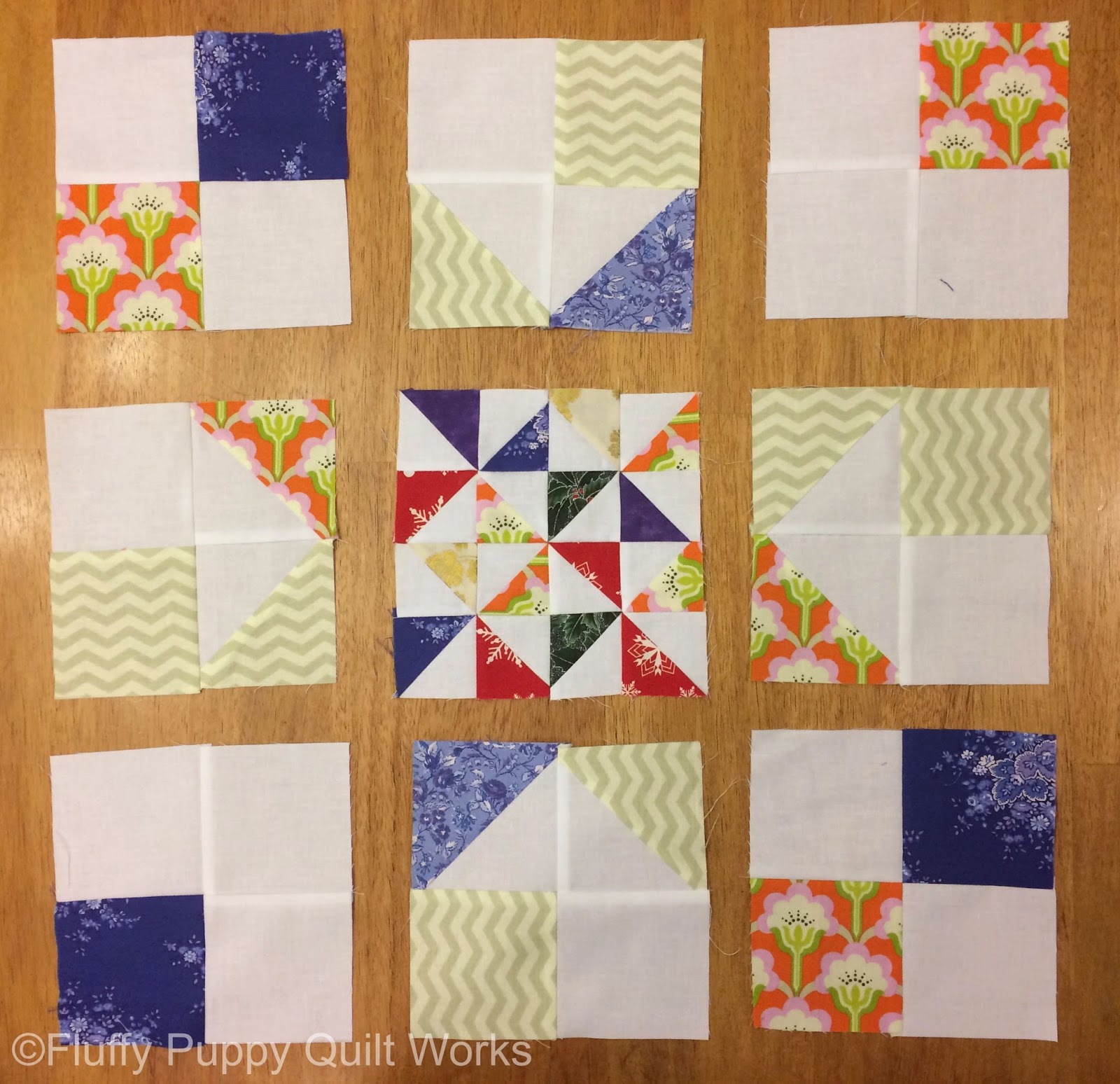 Fluffy Puppy Quilt Works Scrap Quilt 20162017 Block 11