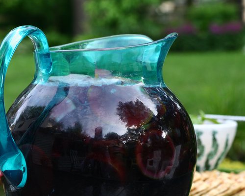 My Perfect (Unsweet, Unboozy) Sangria ♥ KitchenParade.com, how to make sangria from scratch, 'dry' and not sweet, 'fruity' and not boozy.