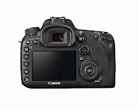 Canon EOS 7D Mark II Digital SLR Camera, rear view with LCD screen and function buttons, picture, image, review features & specifications
