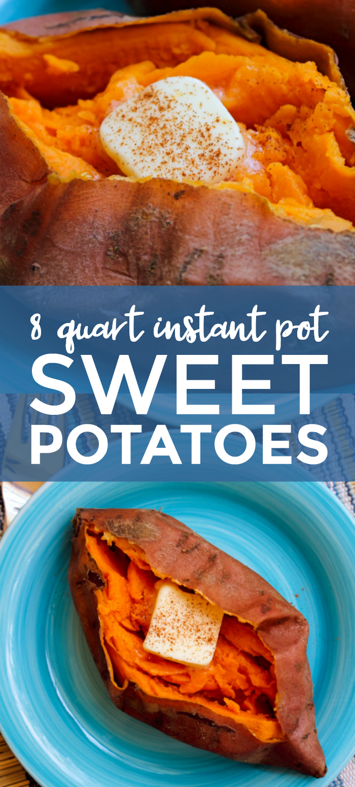 Sweet potatoes prepared in the instant pot are fluffy and perfectly cooked in way less time than it takes to cook them in the oven! #pressurecooking #instantpot #sweetpotatoes
