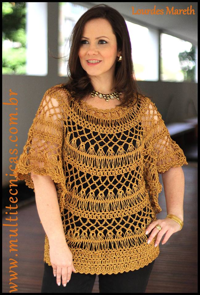 Blusa de crochê de grampo passo a passo Clearance