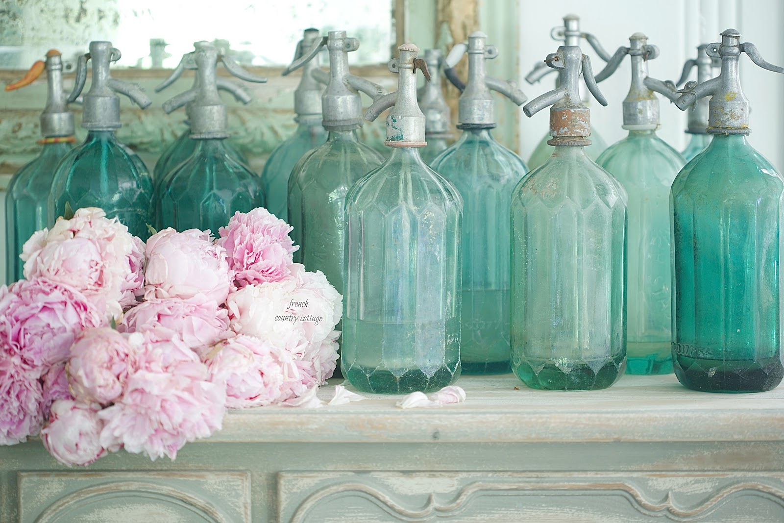 Collecting Pretty little vintage seltzer bottles FRENCH COUNTRY COTTAGE