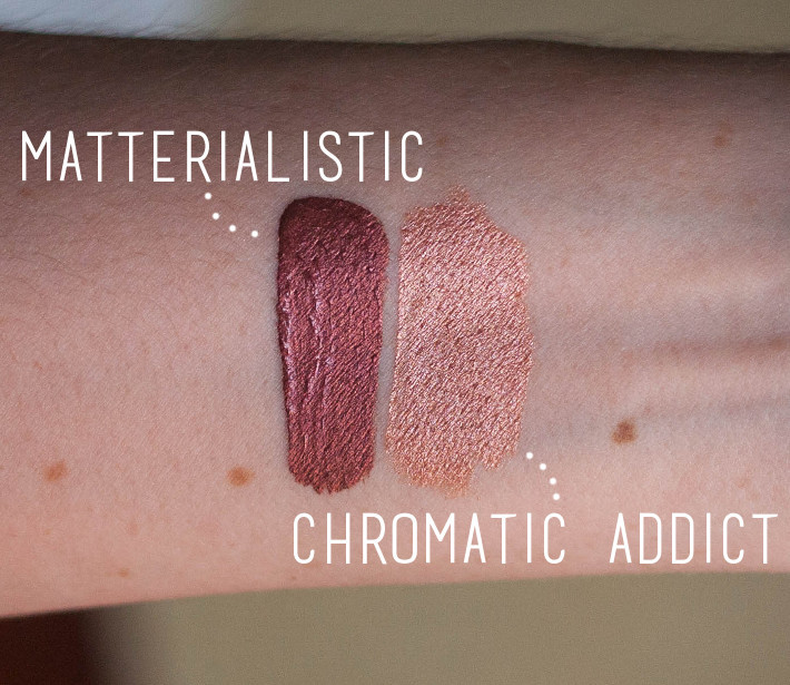 Metallic lipstick: Milani Matterialistic and Chromatic Addict swatches and review