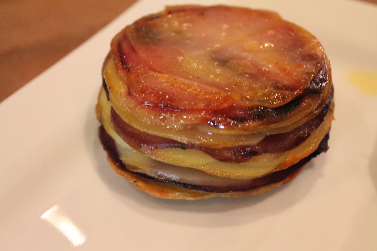 Marias Madside Pommes Anna med forskellige kartofler (portionsstørrelse)